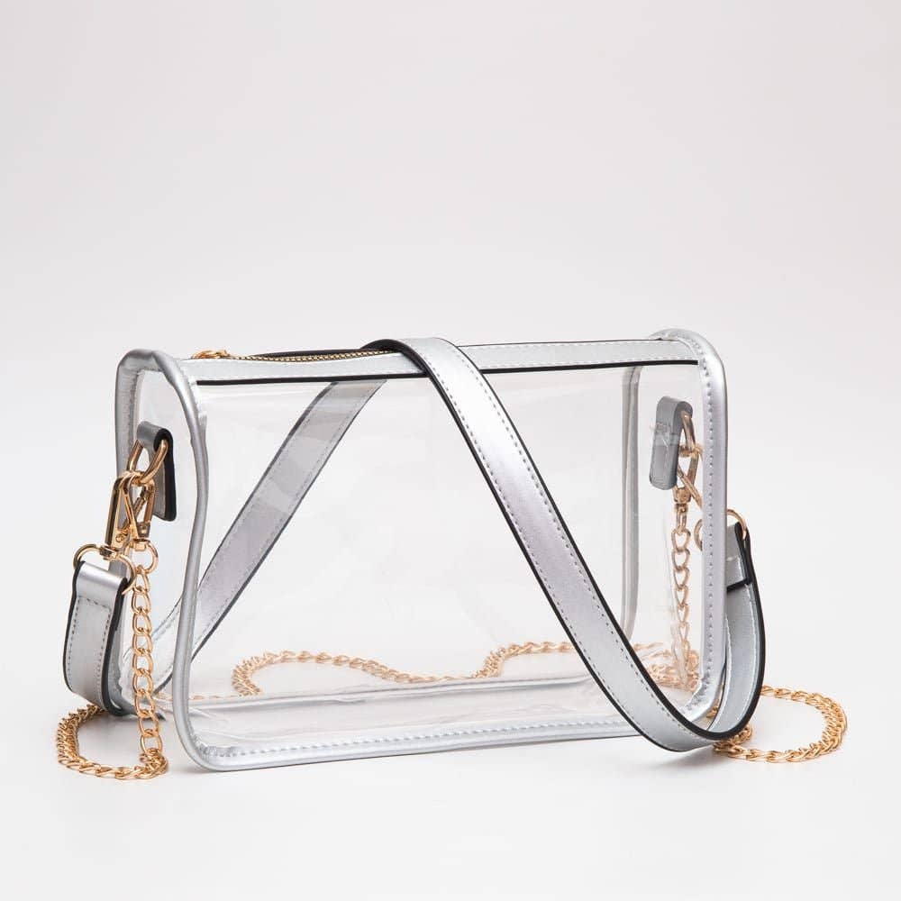 TG10614 Bolso bandolera transparente Sophia para el día de partido