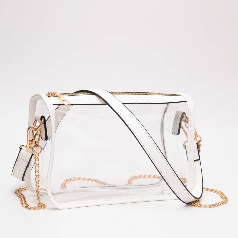 TG10614 Bolso bandolera transparente Sophia para el día de partido