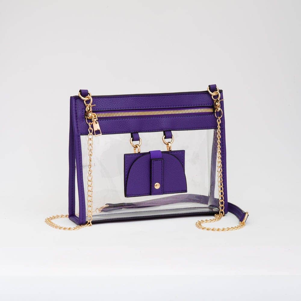 TG10666 Clear Concert Crossbody Bag with Sunglasses Holder
