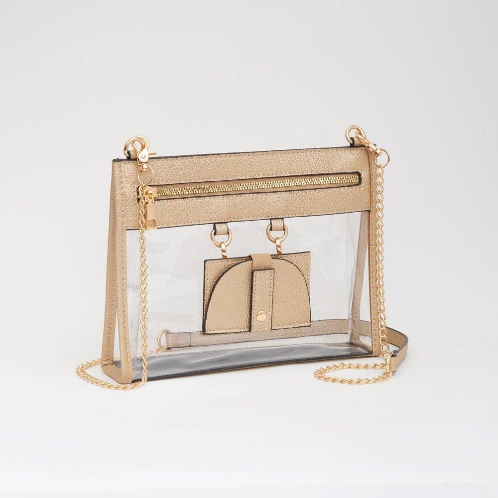 TG10666 Clear Concert Crossbody Bag with Sunglasses Holder
