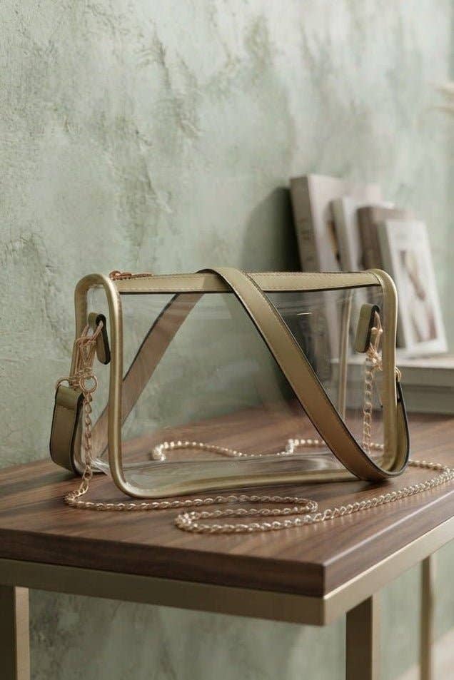TG10614 Bolso bandolera transparente Sophia para el día de partido