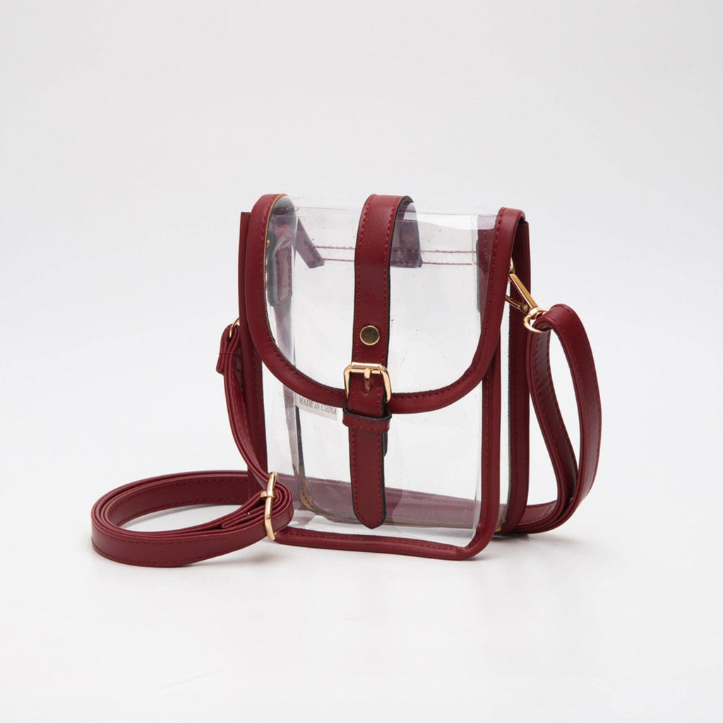 TG10608 Clear Buckle Strap Mini Crossbody Bag