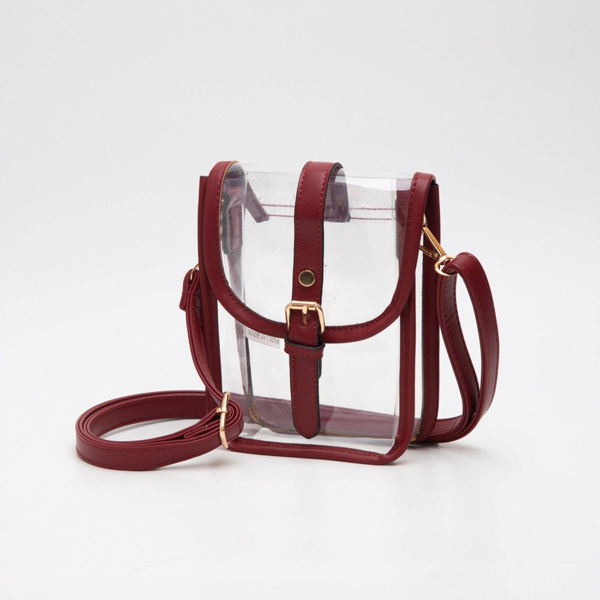 TG10608 Clear Buckle Strap Mini Crossbody Bag