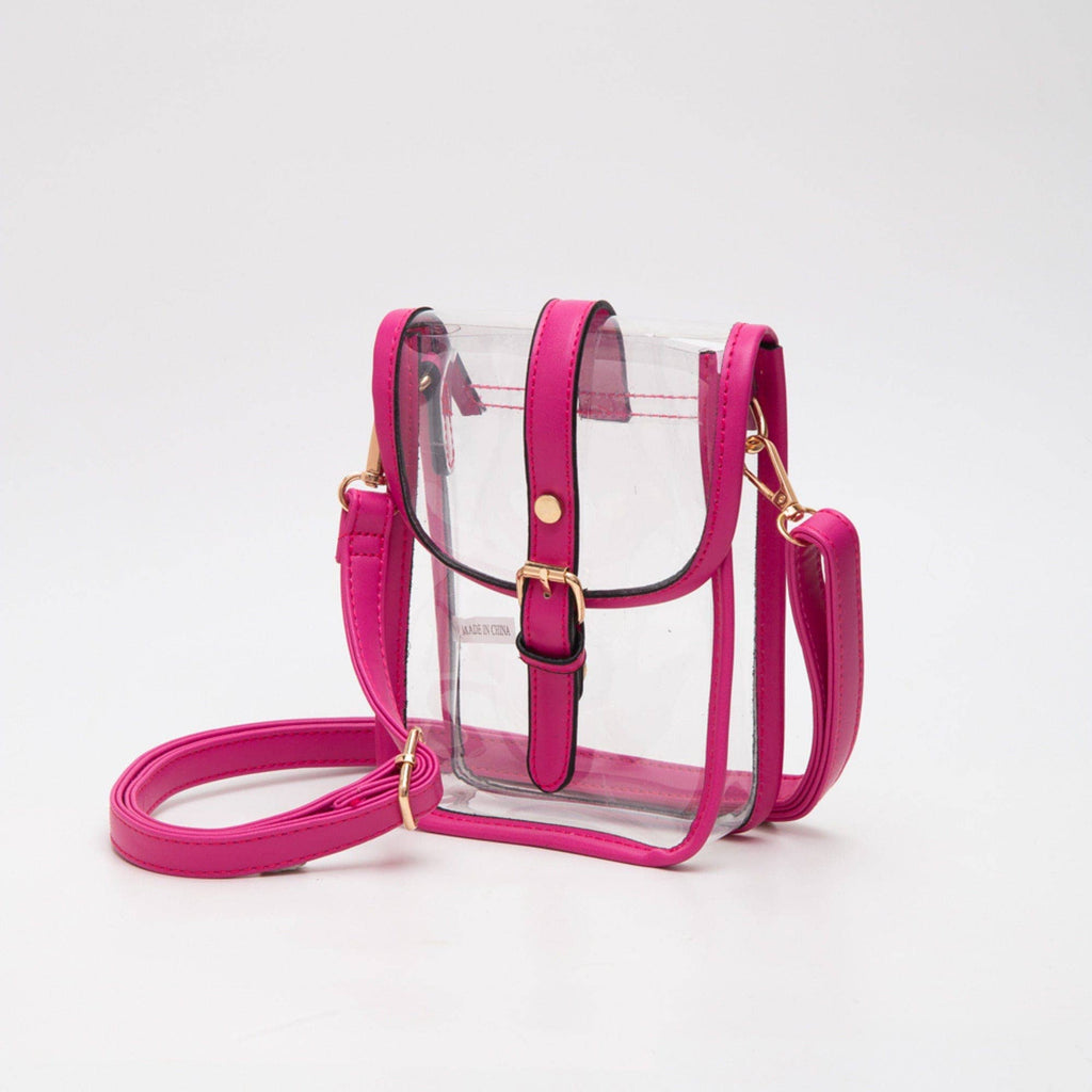 TG10608 Clear Buckle Strap Mini Crossbody Bag