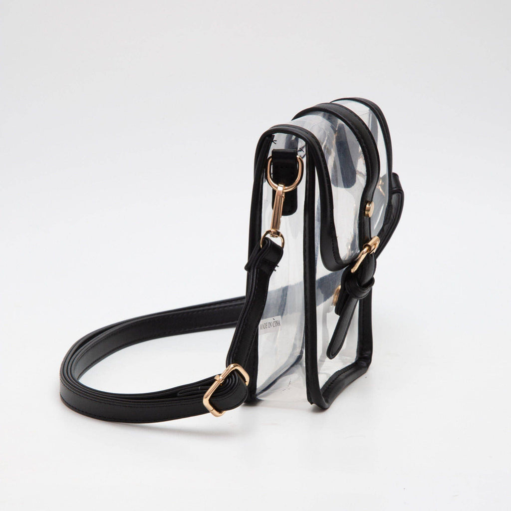 TG10608 Clear Buckle Strap Mini Crossbody Bag