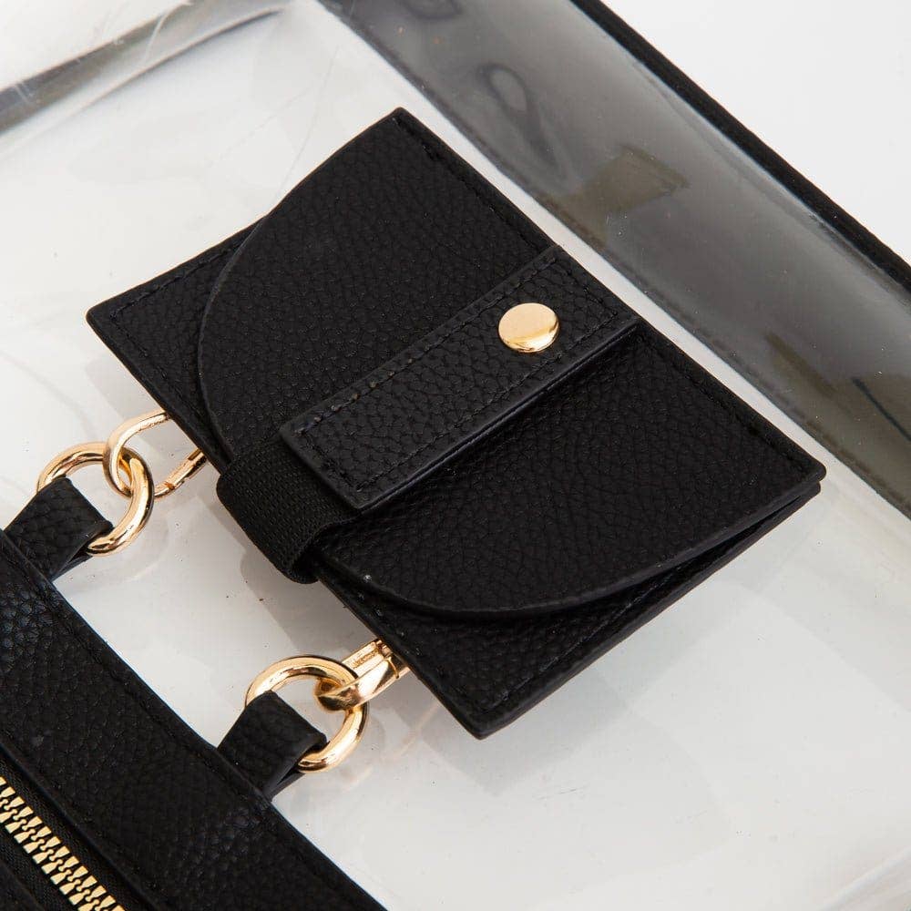 TG10666 Clear Concert Crossbody Bag with Sunglasses Holder