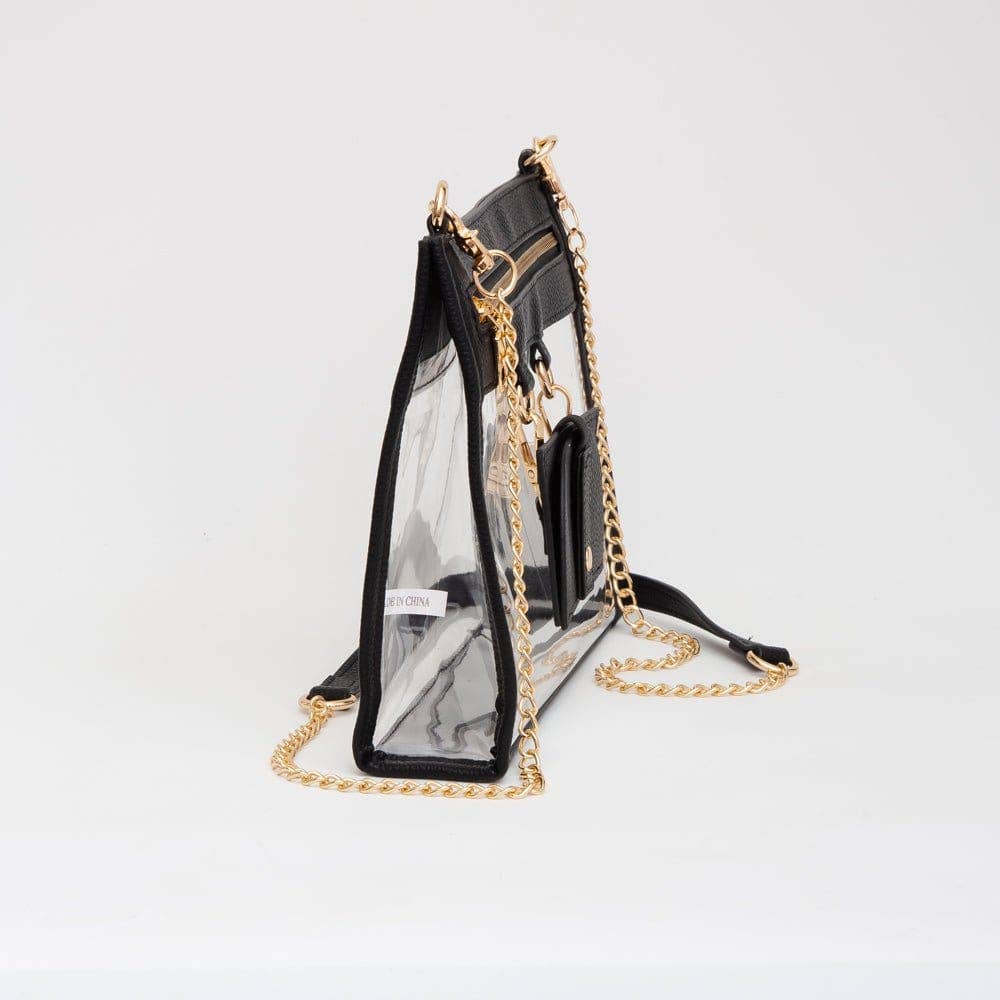 TG10666 Clear Concert Crossbody Bag with Sunglasses Holder