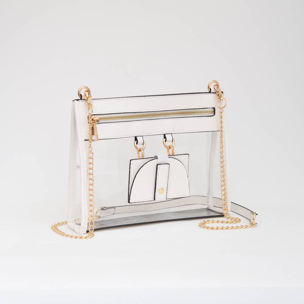 TG10666 Clear Concert Crossbody Bag with Sunglasses Holder