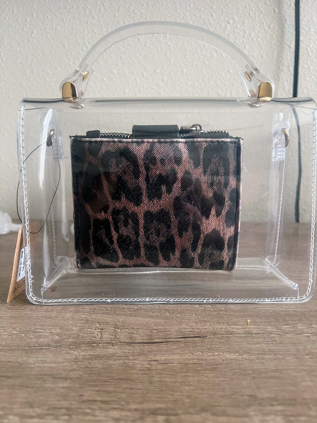 Clear Bag Gold – Transparent Top Handle Purse