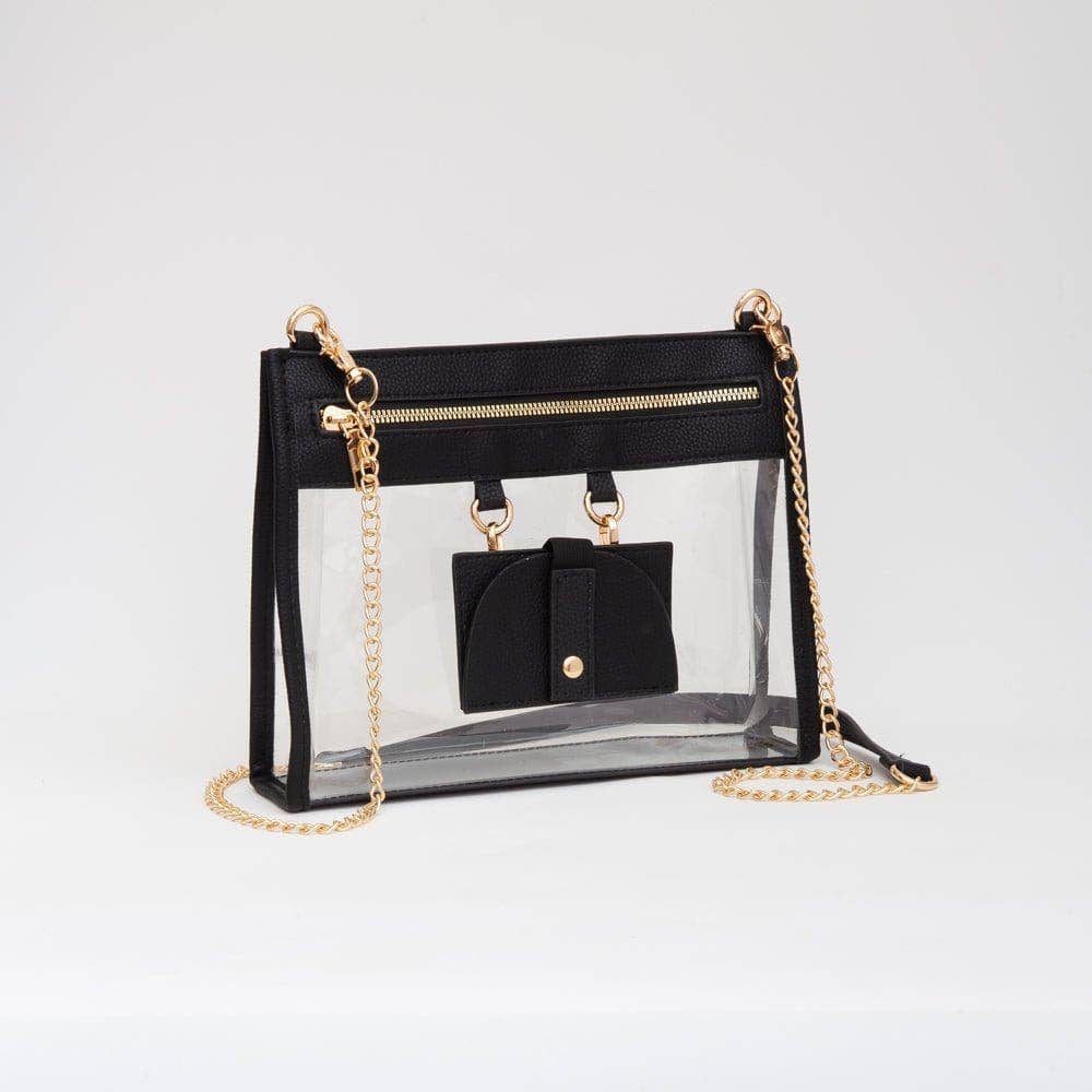 TG10666 Clear Concert Crossbody Bag with Sunglasses Holder