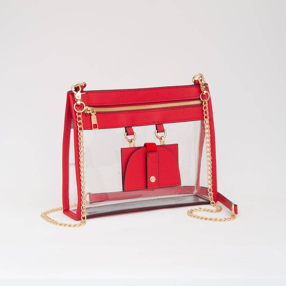TG10666 Clear Concert Crossbody Bag with Sunglasses Holder