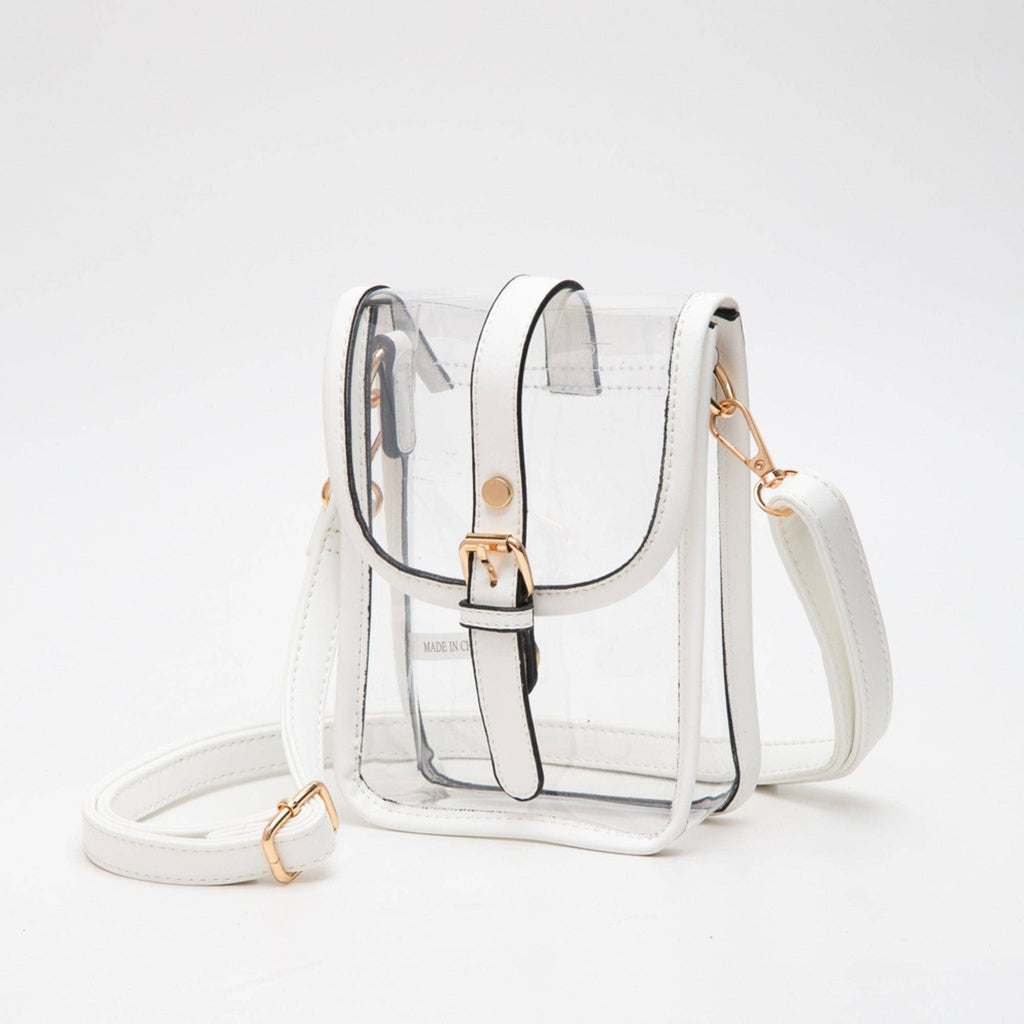 TG10608 Clear Buckle Strap Mini Crossbody Bag