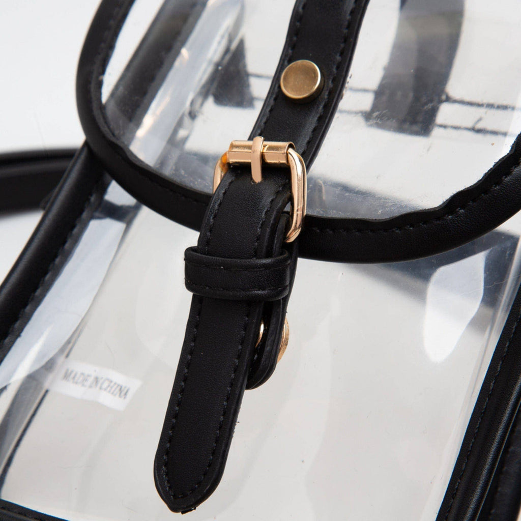 TG10608 Clear Buckle Strap Mini Crossbody Bag
