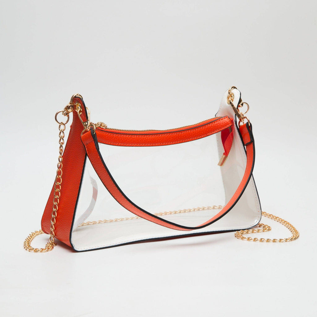 TG10618 Marilyn Clear Satchel Bag with Chain Strap