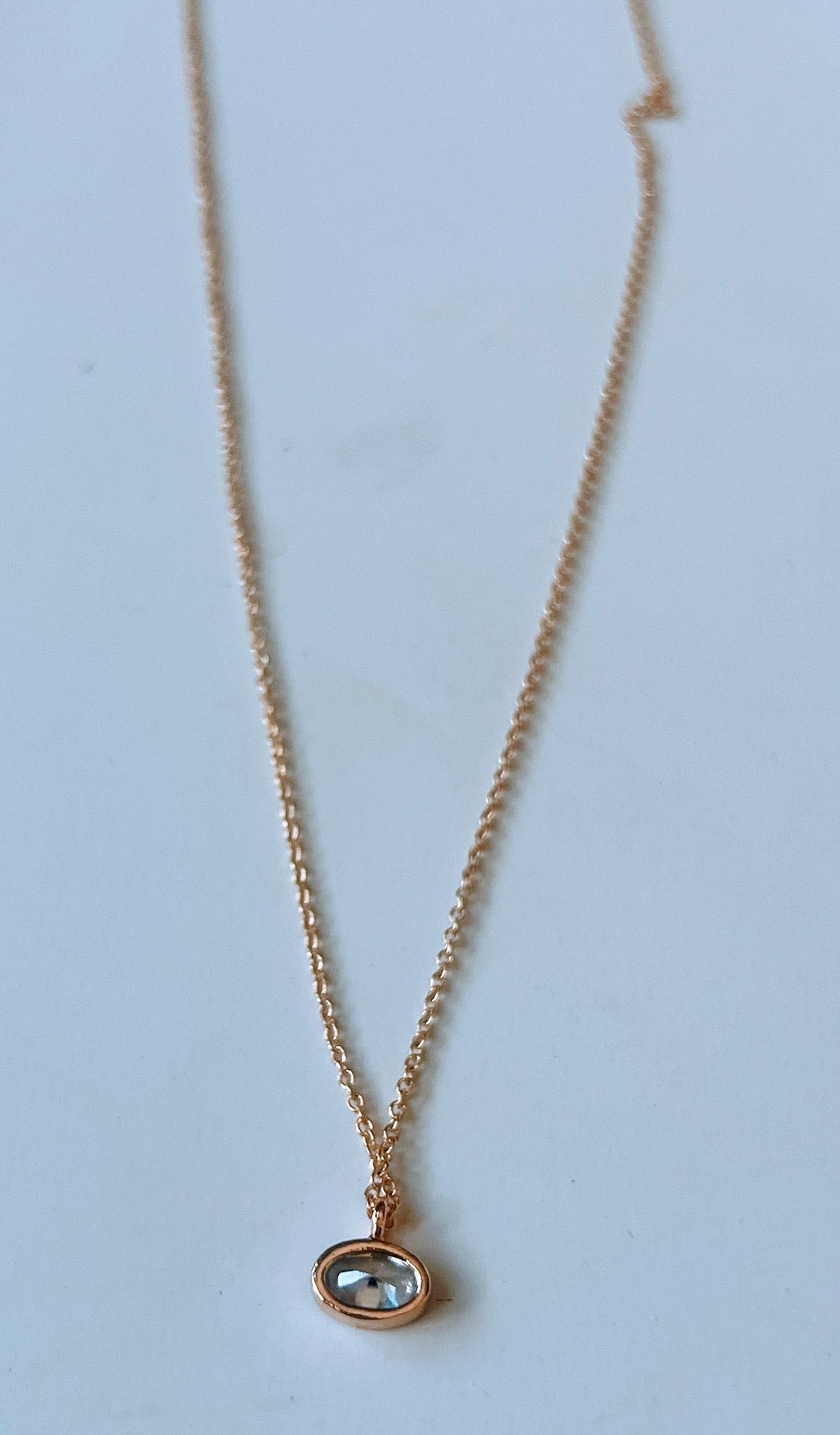 SHAY Necklace — Oval Micro-Setting Gold Plated
