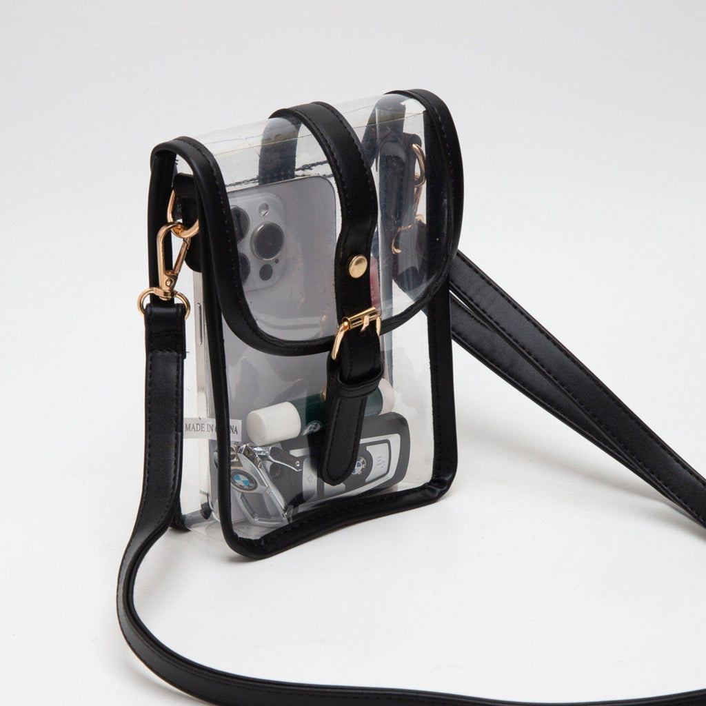 TG10608 Clear Buckle Strap Mini Crossbody Bag