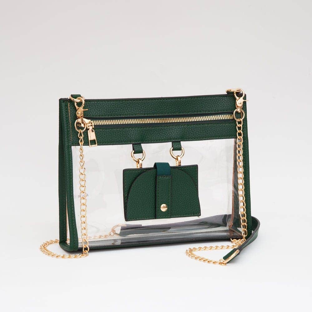 TG10666 Clear Concert Crossbody Bag with Sunglasses Holder