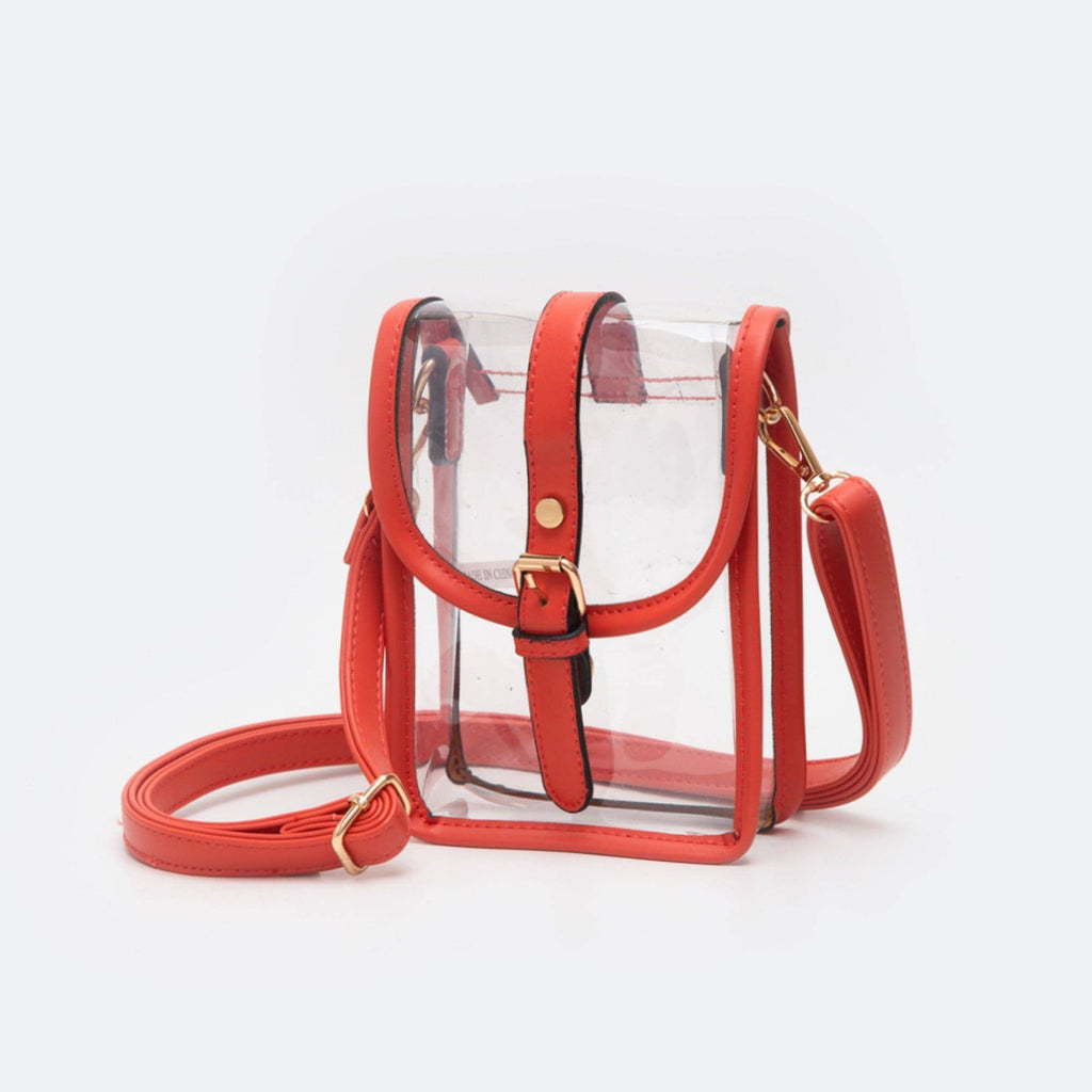 TG10608 Clear Buckle Strap Mini Crossbody Bag