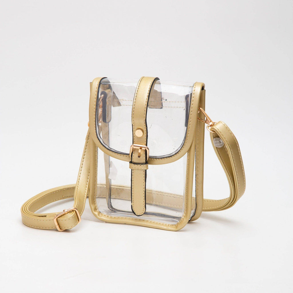 TG10608 Clear Buckle Strap Mini Crossbody Bag